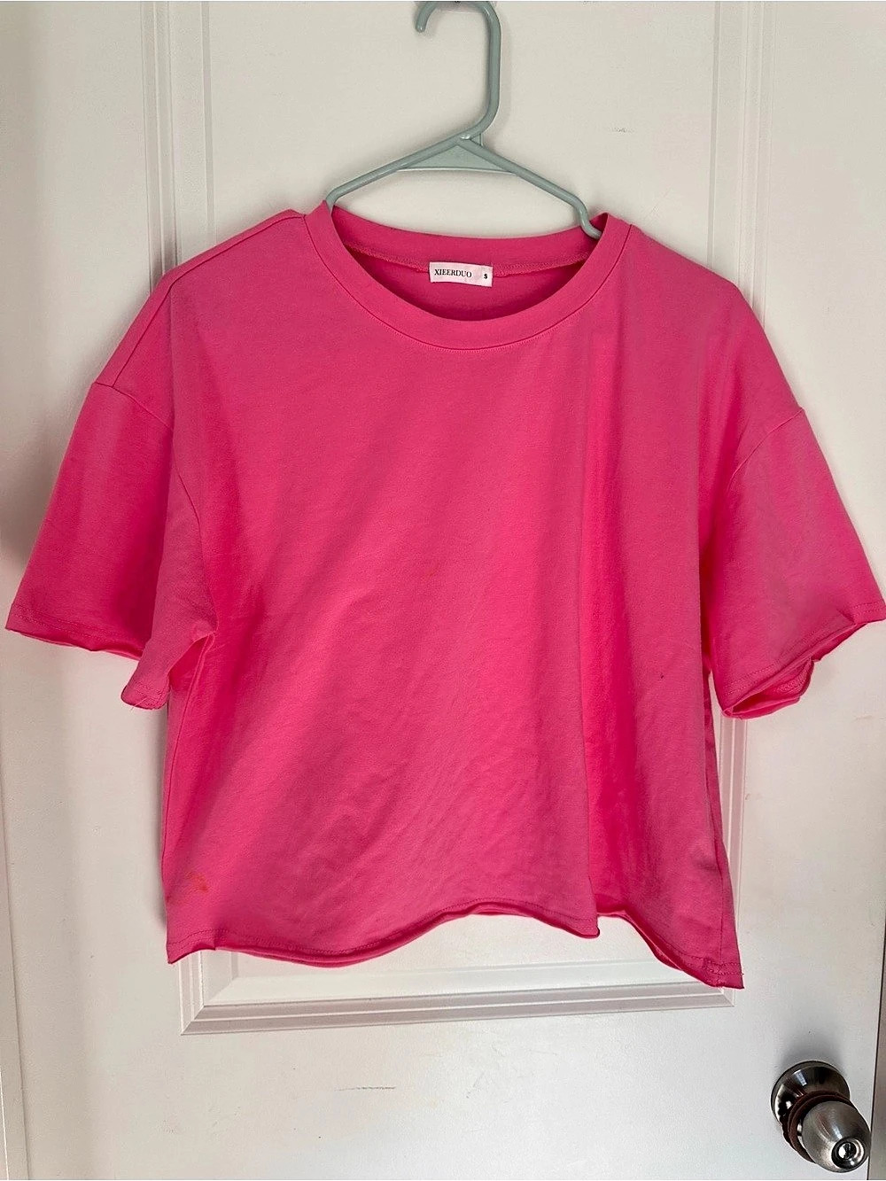 SHEIN Pink Short Sleeve T-Shirt